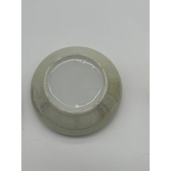 Lot of 2 Vintage Lusterware Fragonard Trinket Dish w/ Lid Bell Courting Couple - Picture 5 of 12